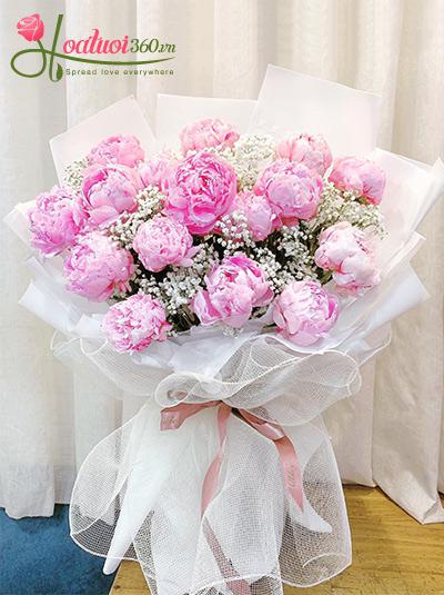 Bó hoa mẫu đơn - Thế giới tươi đẹp