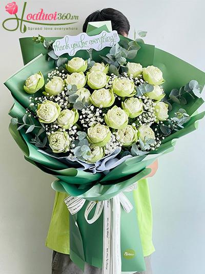 Bó hoa sen trắng - Cuộc sống tươi đẹp