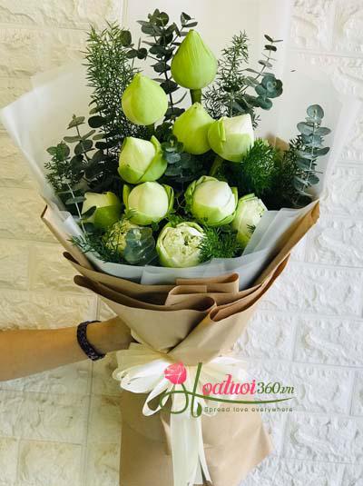 Bó hoa sen trắng được ưa chuộng nhất