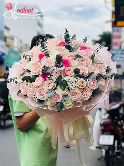 Bó hoa sinh nhật - Bản vẽ tình yêu