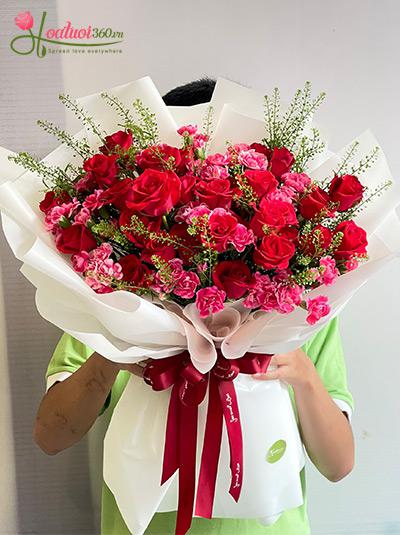 Bó hoa sinh nhật - Trăm hoa đua nở