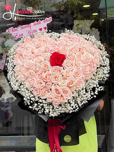 Bó hoa sinh nhật - Yêu em rất nhiều