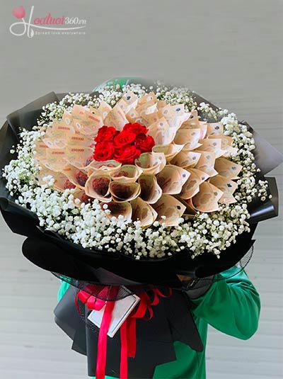 Bó hoa tiền 50 tờ - Vạn điều hay