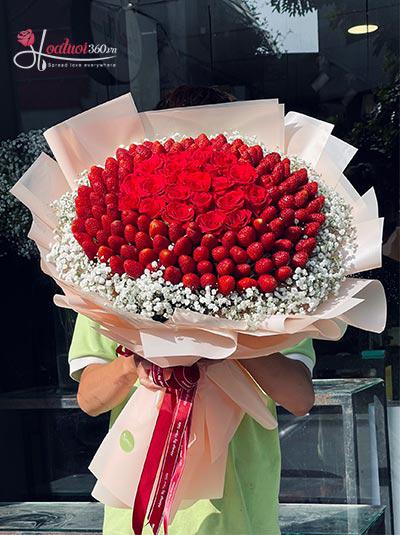 Bó hoa trái cây - Hạnh phúc nhân đôi