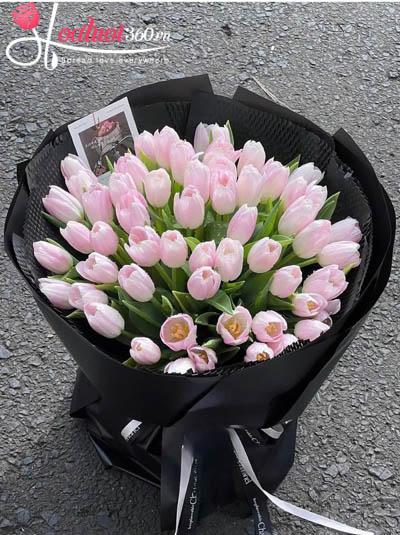 Bó hoa tulip hồng - Nhân đôi ngọt ngào