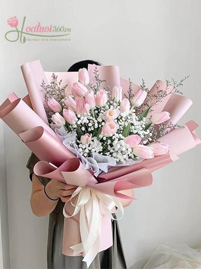 Bó hoa tulip hồng - Sweet Story