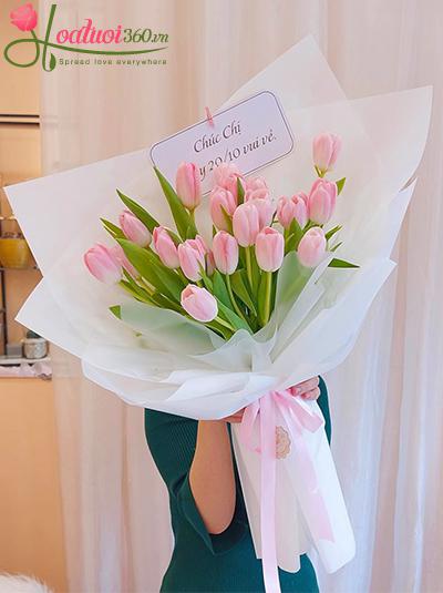 Bó hoa tulip hồng - Thích thích thương thương