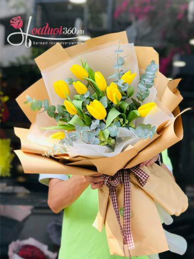 Bó hoa Tulip vàng - Niềm tin cao cả