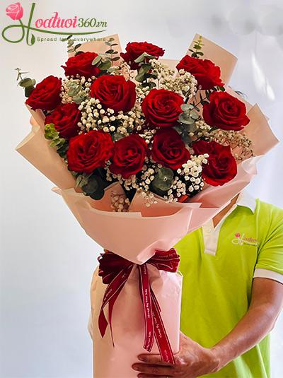 Bó hồng ohara đỏ - Tình nồng cho em