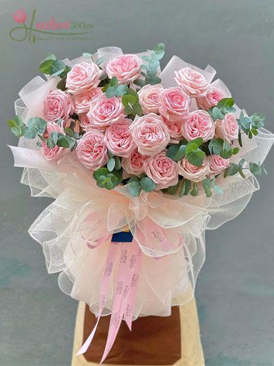 Bó hồng Ohara hồng - Dịu dàng