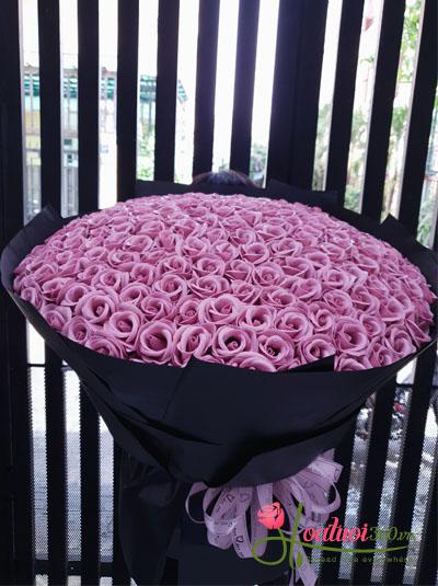 Bó hồng sáp hồng tây - Chỉ cần em vui