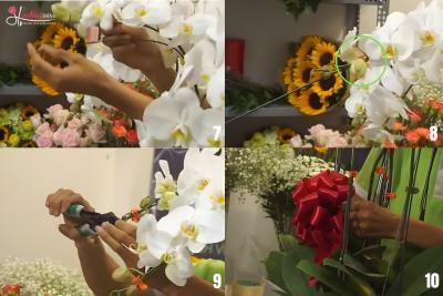 Cách cắm lan hồ điệp 10 cành