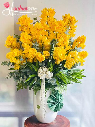 Chậu hoa địa lan - Thắng lợi vẻ vang