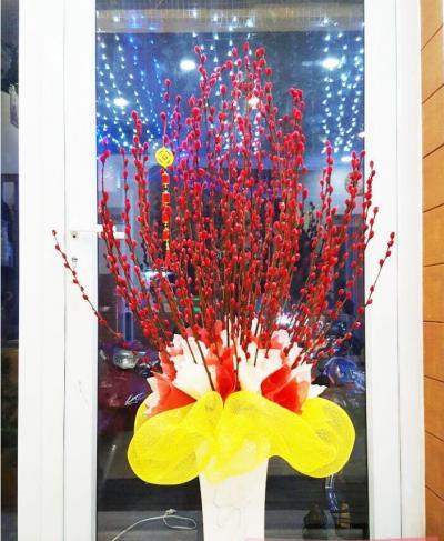 Bình hoa tầm xuân - Chúc mừng năm mới