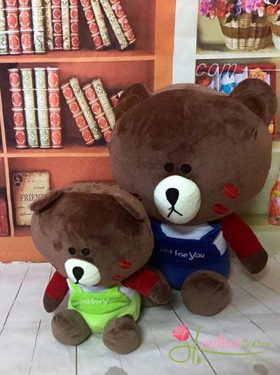 Gấu bông mặc áo I love you 40cm