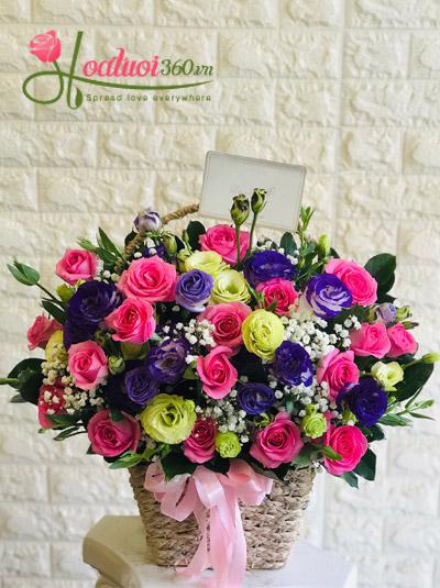 Giỏ hoa chúc mừng - Ngày bình yên
