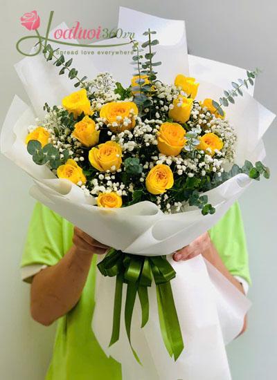 Hoa 20-11 - Bó hoa hồng vàng niềm hạnh phúc