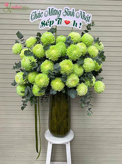 Hoa cúc mẫu đơn - Công danh tấn tới