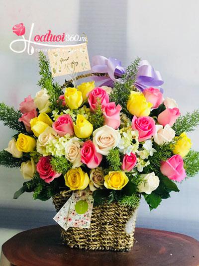 Hoa giỏ tặng sinh nhật - Chốn êm đềm