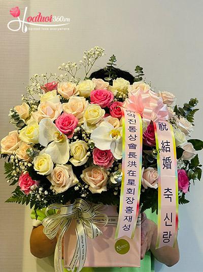 Hộp hoa chúc mừng - Vạn điều may