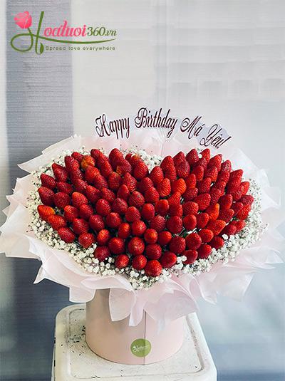 Hộp hoa dâu tây - Tình yêu ngọt ngào