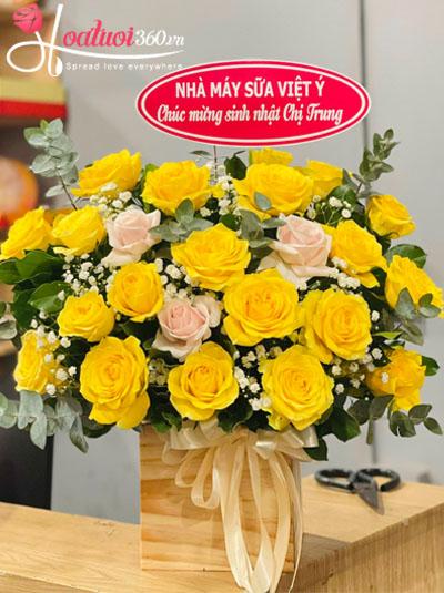 Hộp hoa hồng đẹp - Xinh tươi tỏa nắng