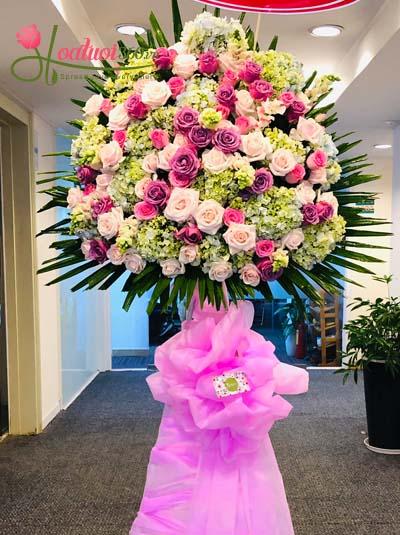 Kệ hoa khai trương - Hồng phát