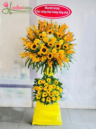 Kệ hoa khai trương - Công việc hồng phát