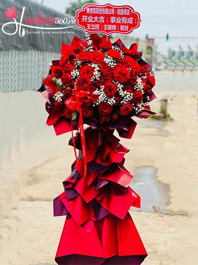 Kệ hoa khai trương - Đại phú đại phát