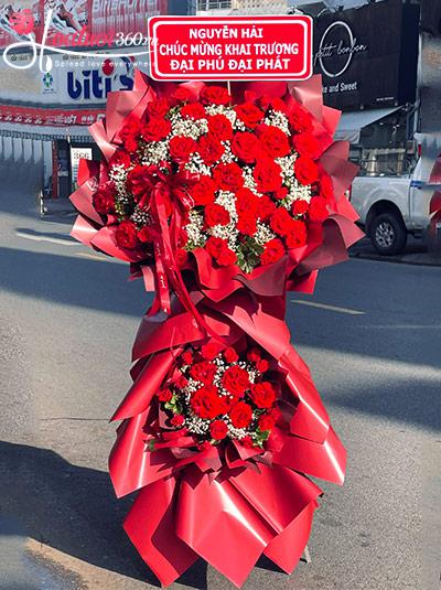 Kệ hoa khai trương - Sắc thịnh vượng