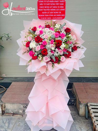 Kệ hoa khai trương - Tiền tài thăng tiến