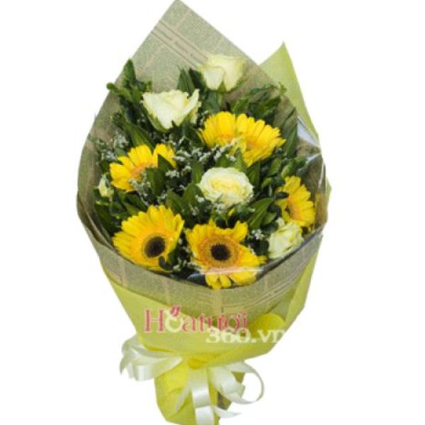 Bó hoa mừng tốt nghiệp - Sắc vàng 