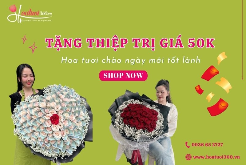 Hoa tươi 360 - Địa chỉ đặt hoa tặng ngày mới giao sớm buổi sáng