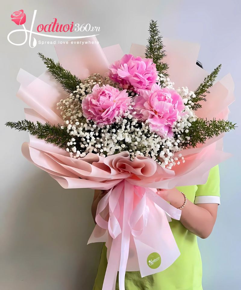 Bó hoa đẹp chúc mừng 20 tháng 10 đơn giản, ý nghĩa 