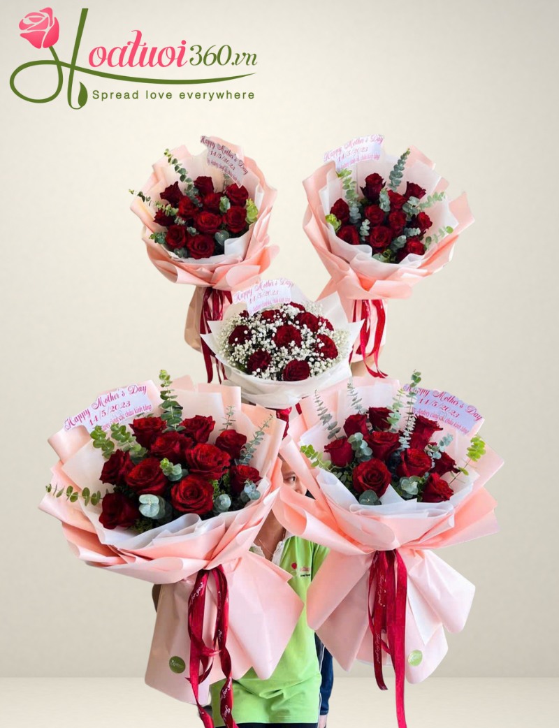 Những bông hồng màu đỏ tươi đẹp