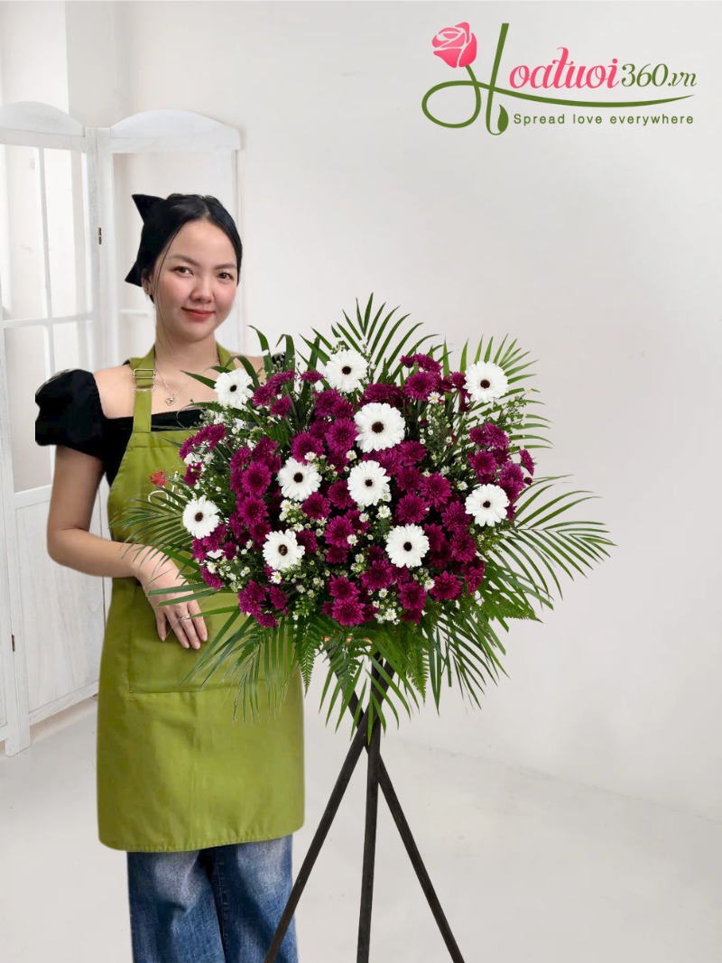 Hoa chia buồn màu tím thủy chung