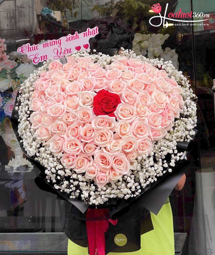 Mẫu hoa Valentine hoa hồng ohara sang trọng