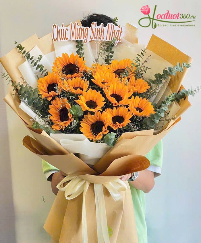 Mẫu hoa Valentine Hướng dương 