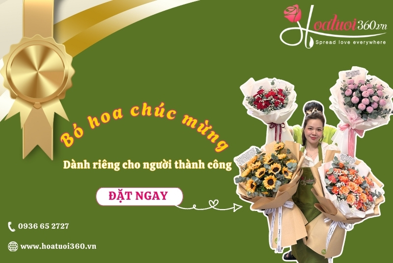 Địa chỉ bán bó hoa chúc mừng đẹp, uy tín