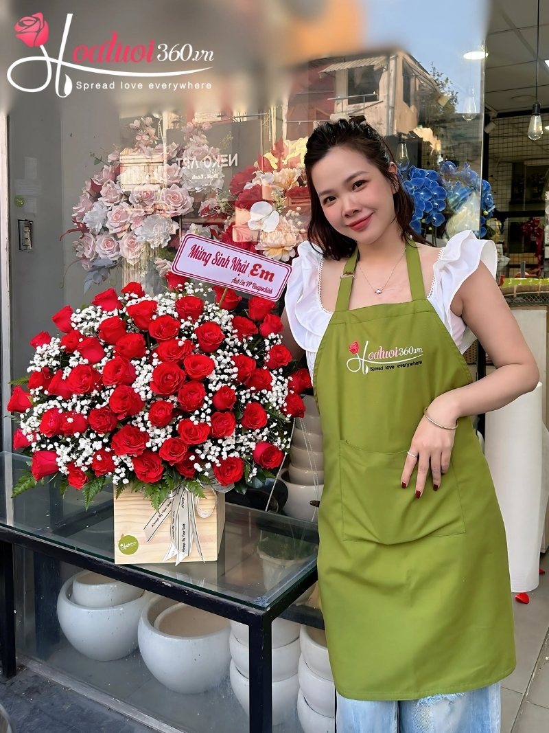 Hộp hoa hồng nhung ý nghĩa tặng sinh nhật người yêu 