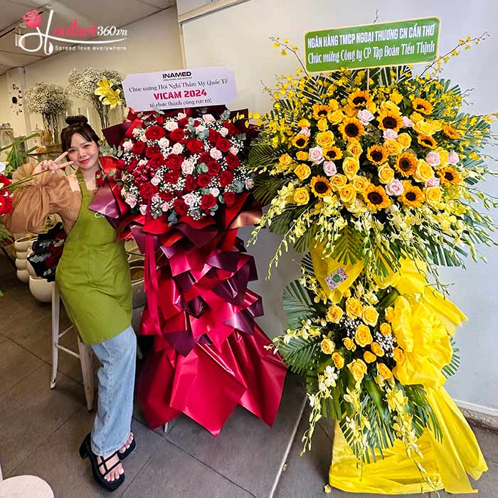 Hoa khai trương đẹp của shop hoa tươi phường Tân Thới Hiệp 