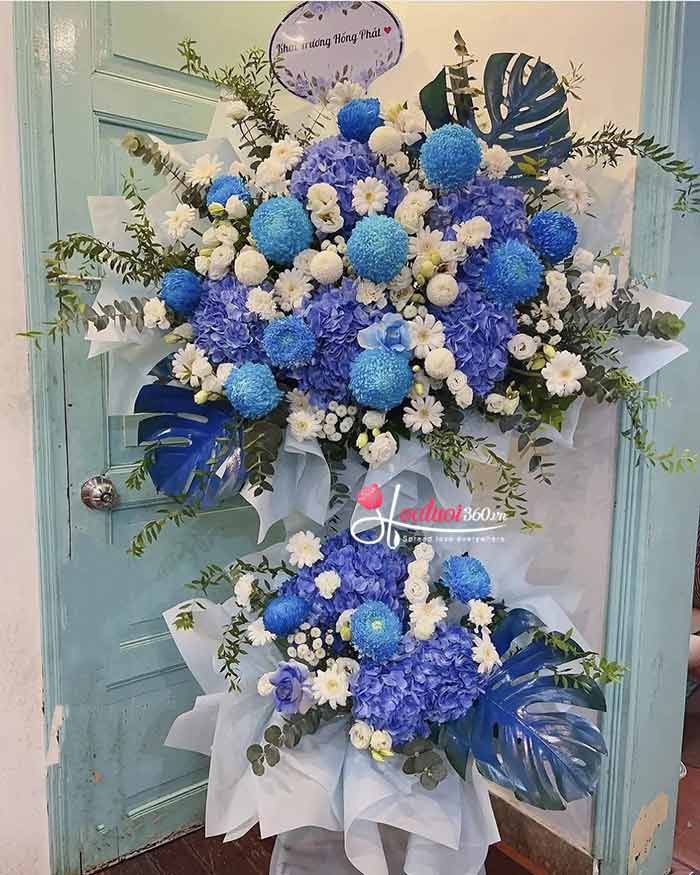 Hoa mẫu đơn tone xanh đẹp mừng khai trương đối tác