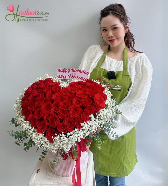Hoa sinh nhật tặng người yêu của shop hoa tươi uy tín Phường Xóm Chiếu
