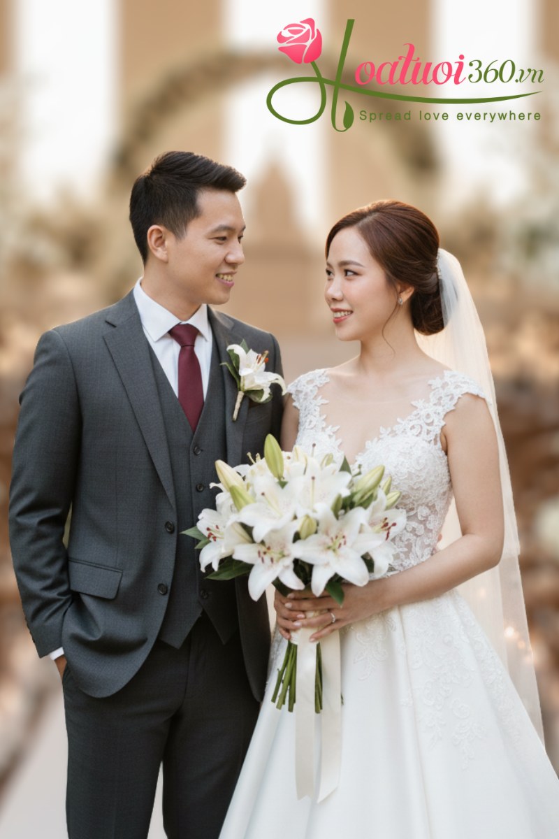 Vì sao hoa ly cầm tay cô dâu được ưa chuộng