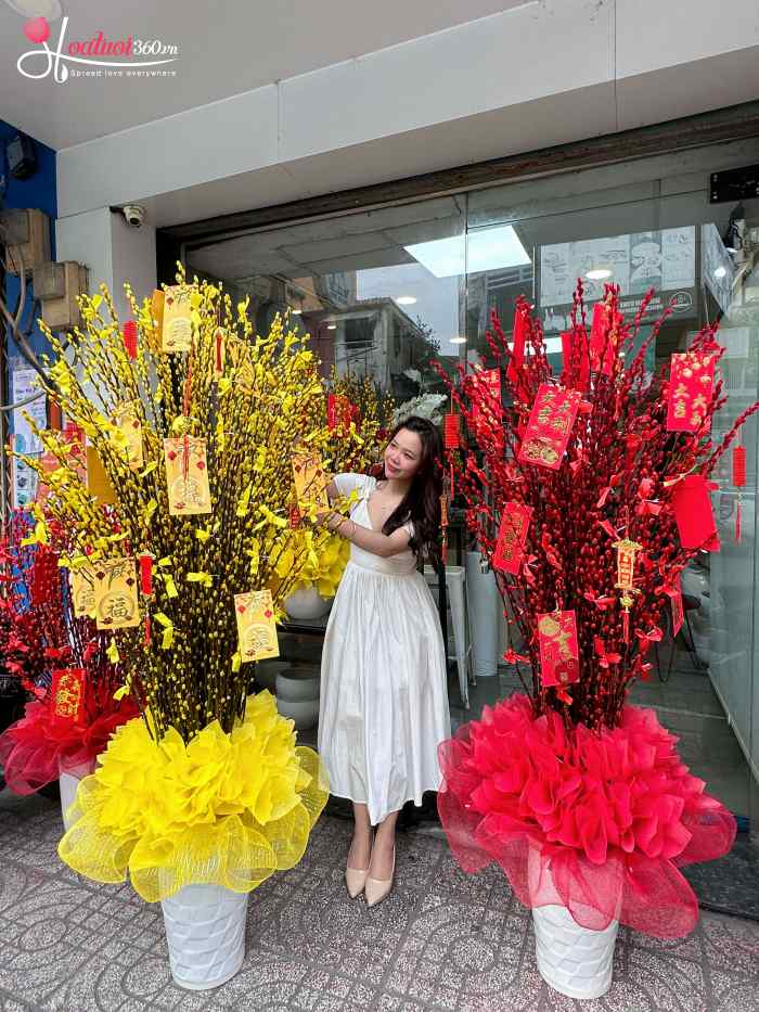 Combo bình nụ tầm xuân mừng Tết tại Hoa Tươi 360