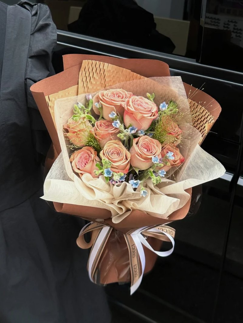 Bó hoa hồng phong cách Hàn Quốc