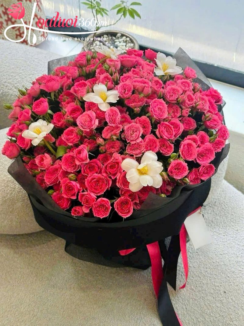 Bó hoa hồng tỷ muội size vừa