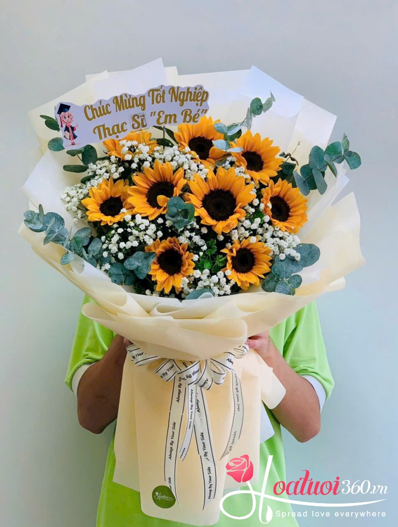 bó hoa hướng dương chúc mừng tốt nghiệp