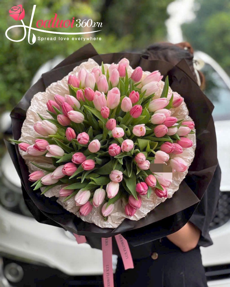 Bó hoa tulip mix màu