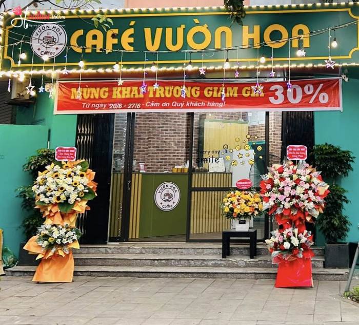 chọn hoa hướng dương mừng khai trương quán cà phê